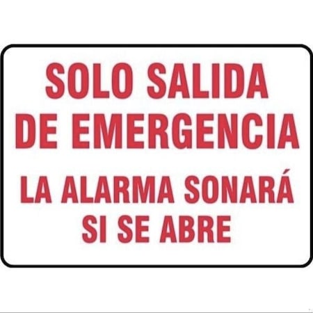 Accuform Exit Sign, Adhesive Poly, 14 in W, 10 in H SHMEXT921VS